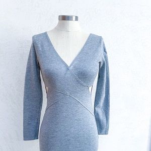 Grey Bodycon Dress Cut-Out front details Size Small